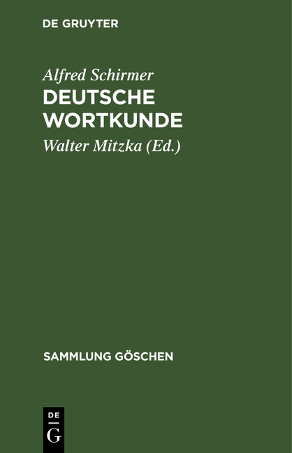 Deutsche Wortkunde