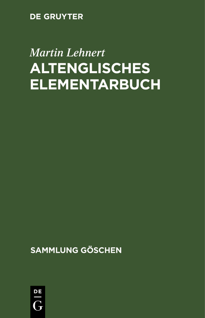 Altenglisches Elementarbuch