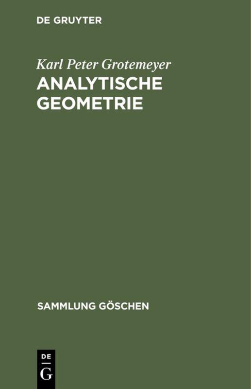 Analytische Geometrie