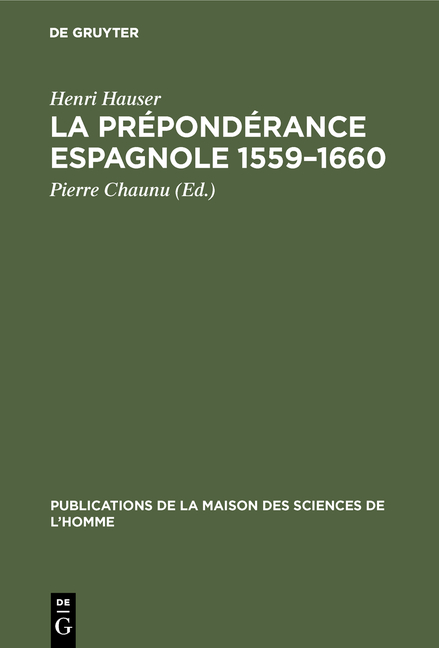 La prépondérance espagnole 1559–1660