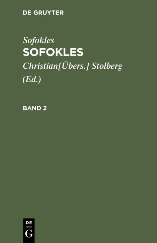Sofokles: Sofokles. Band 2