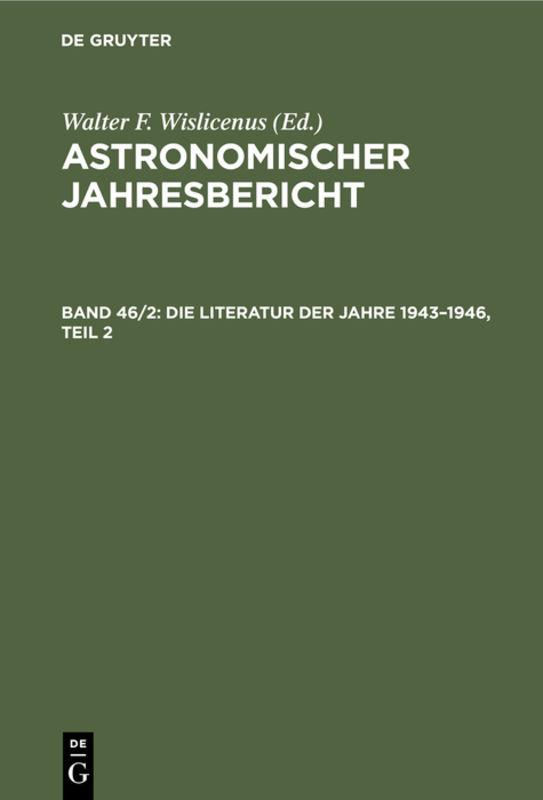 Die Literatur der Jahre 1943–1946, Teil 2