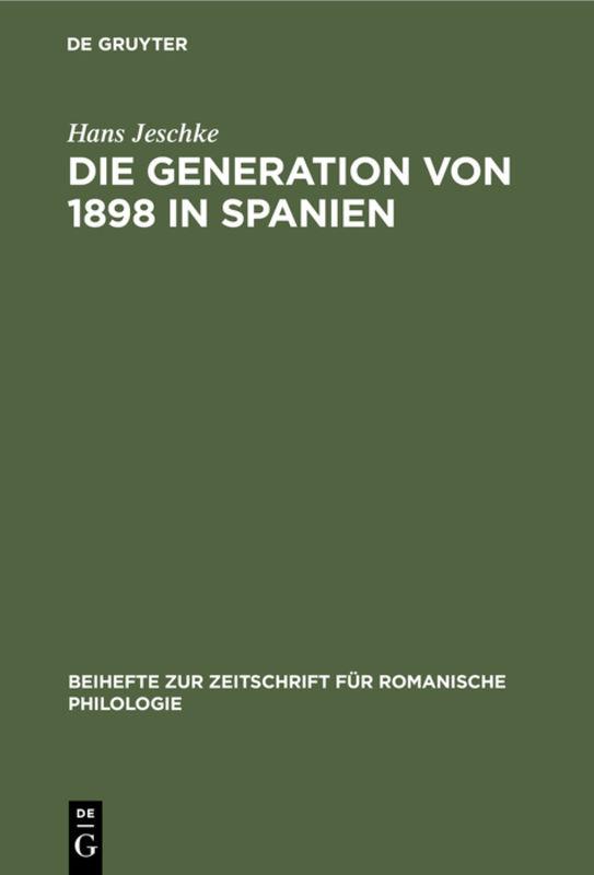 Die Generation von 1898 in Spanien