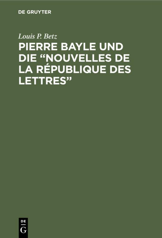 Pierre Bayle und die 