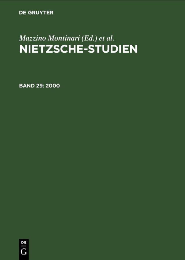 Nietzsche-Studien / 2000