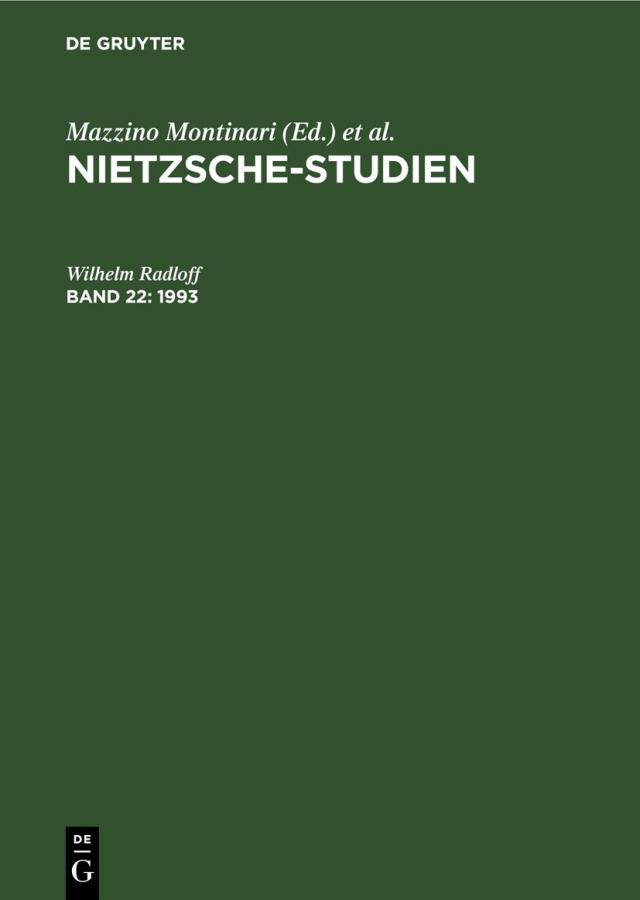 Nietzsche-Studien / 1993