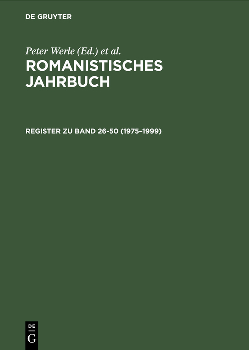Register zu Band 26-50 (1975-1999)