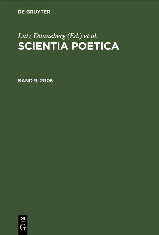 Scientia Poetica / 2005