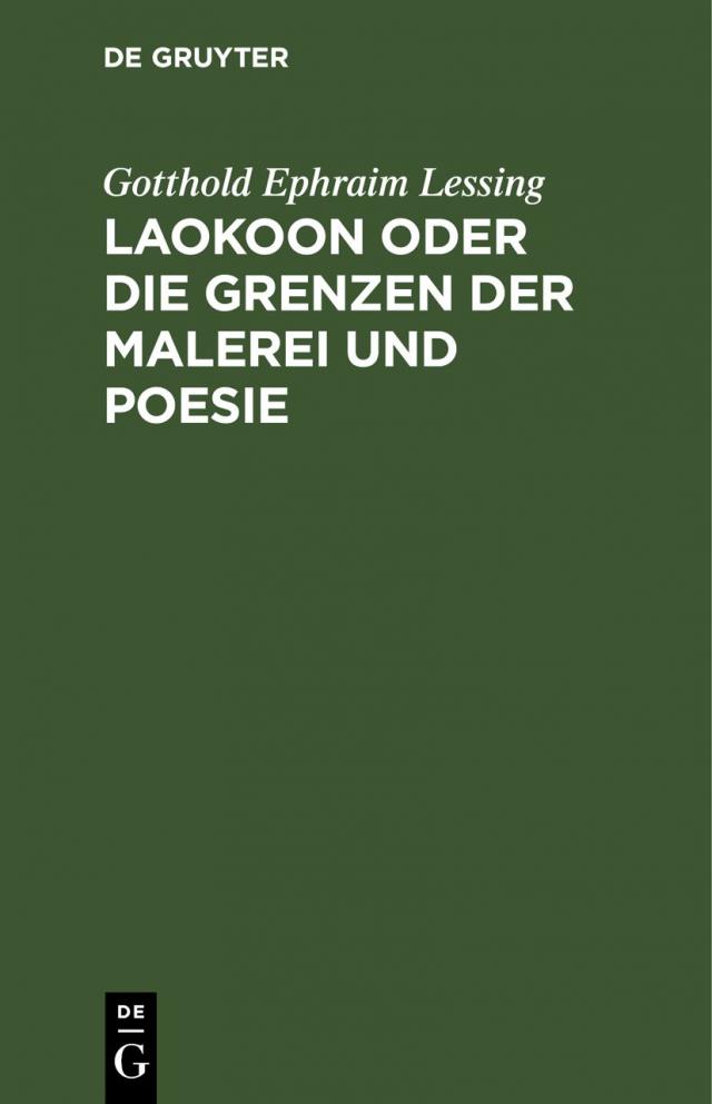 Laokoon oder die Grenzen der Malerei und Poesie