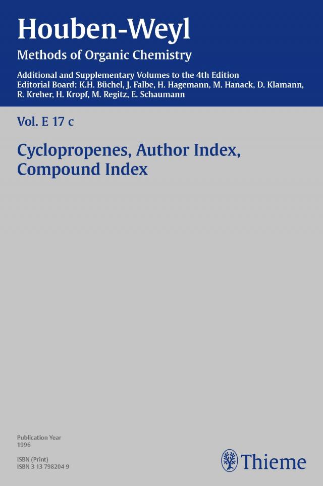 Houben-Weyl Methods of Organic Chemistry Vol. E 17c, 4th Edition Supplement