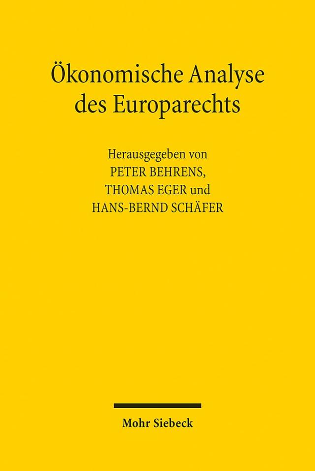 Ökonomische Analyse des Europarechts