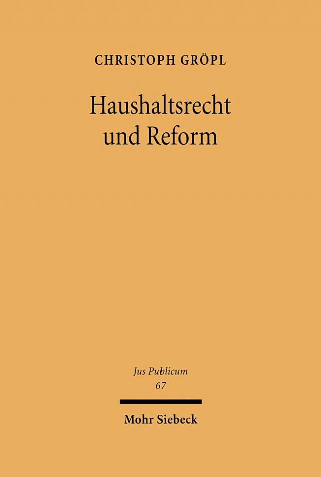 Haushaltsrecht und Reform
