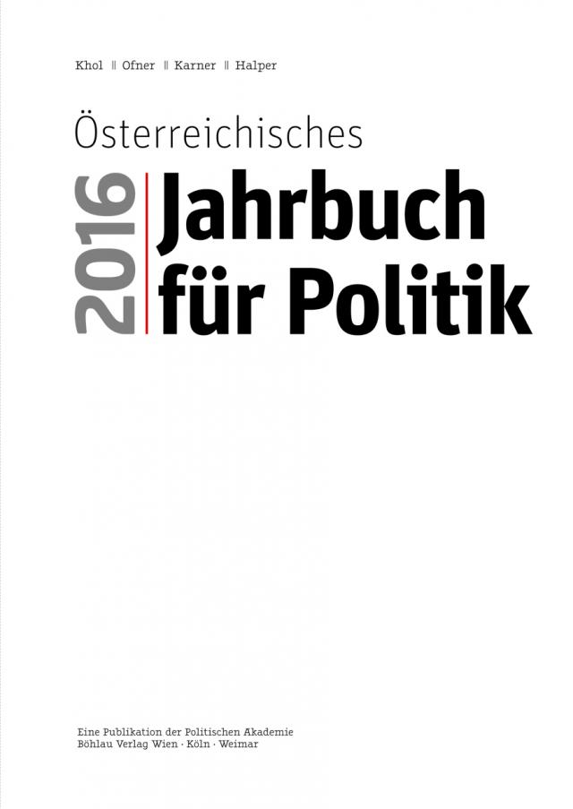 Österreichisches Jahrbuch für Poltik 2016