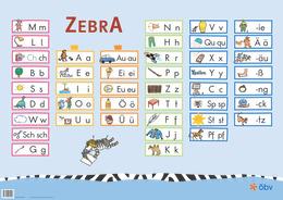 Zebra - Schreibtabellenposter (Anlautposter)
