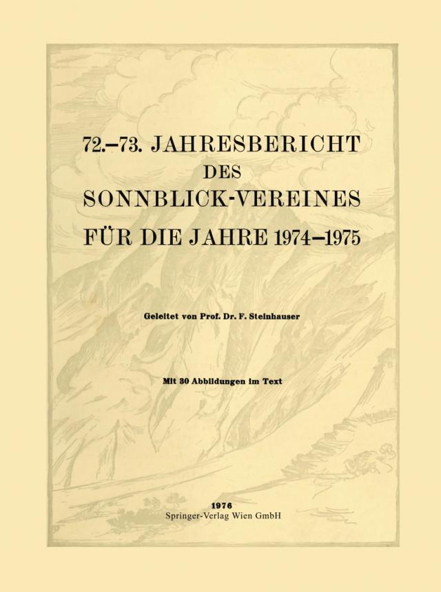 72.–73. Jahresbericht des Sonnblick-Vereines für die Jahre 1974–1975