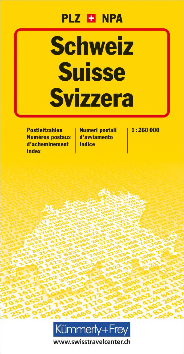 Schweiz Postleitzahlenkarte