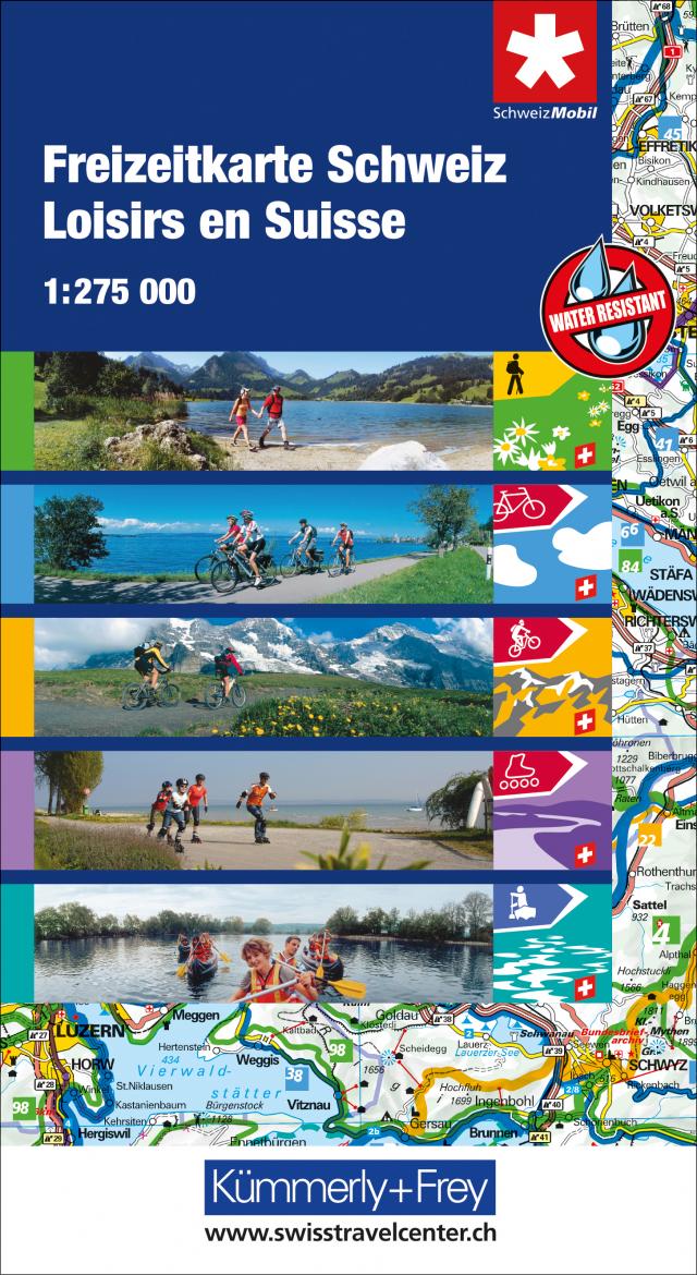 Freizeitkarte Schweiz 1:275 000