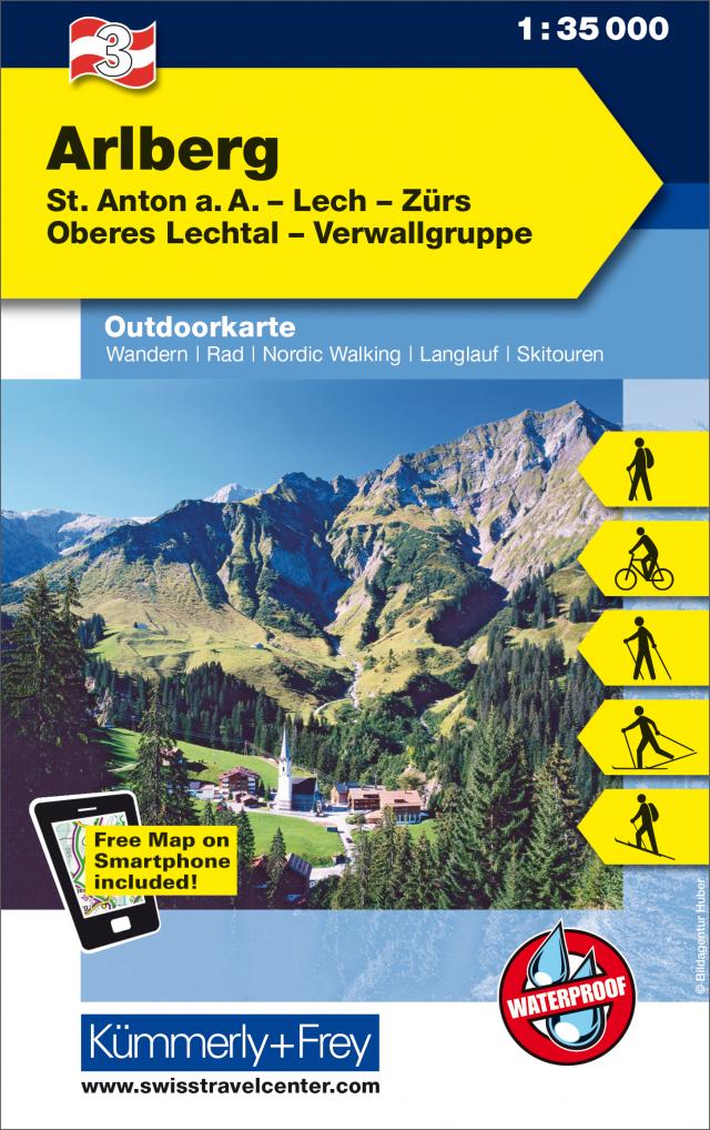 Arlberg Nr. 03 Outdoorkarte Österreich 1:35 000