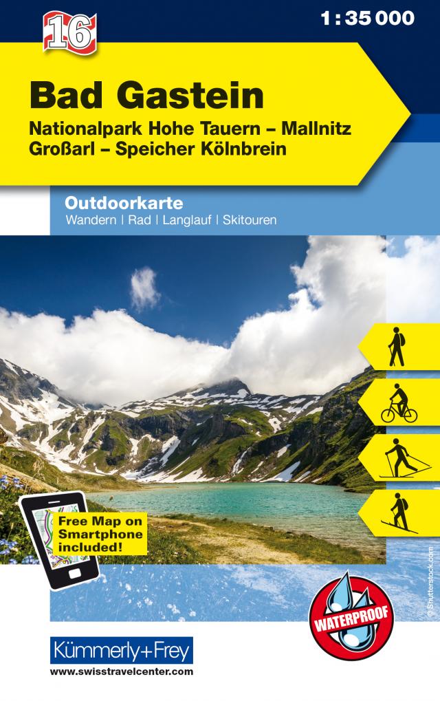 Bad Gastein Nr.16 Outdoorkarte Österreich 1:35 000
