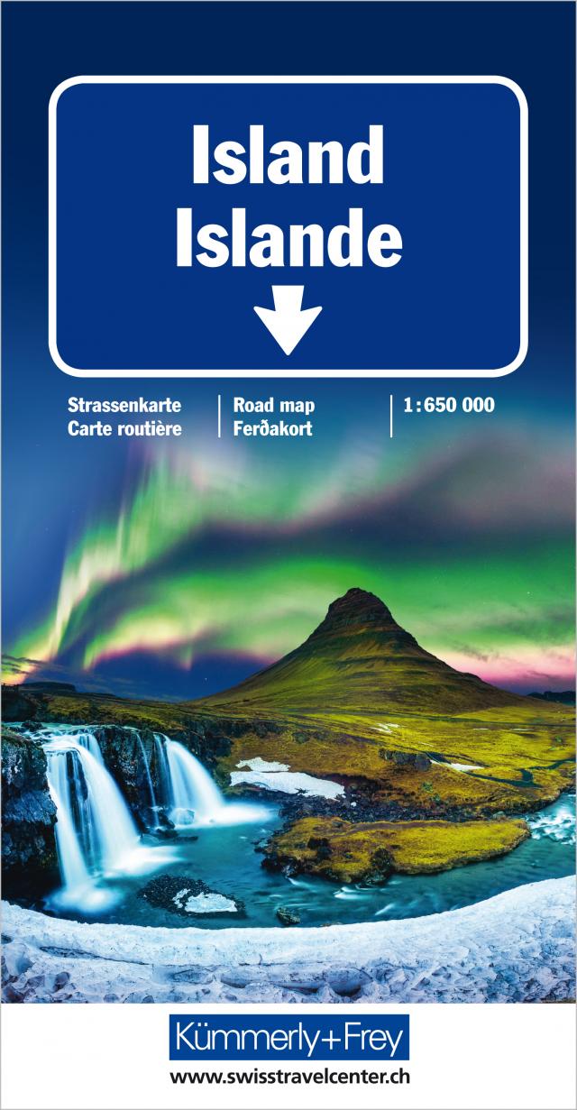 Island Strassenkarte 1:650 000