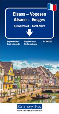 Kümmerly+Frey Karte Elsass Vogesen / Alsace Vosges Regionalkarte