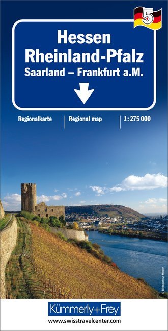 Kümmerly+Frey Karte Hessen - Rheinland-Pfalz Regionalkarte