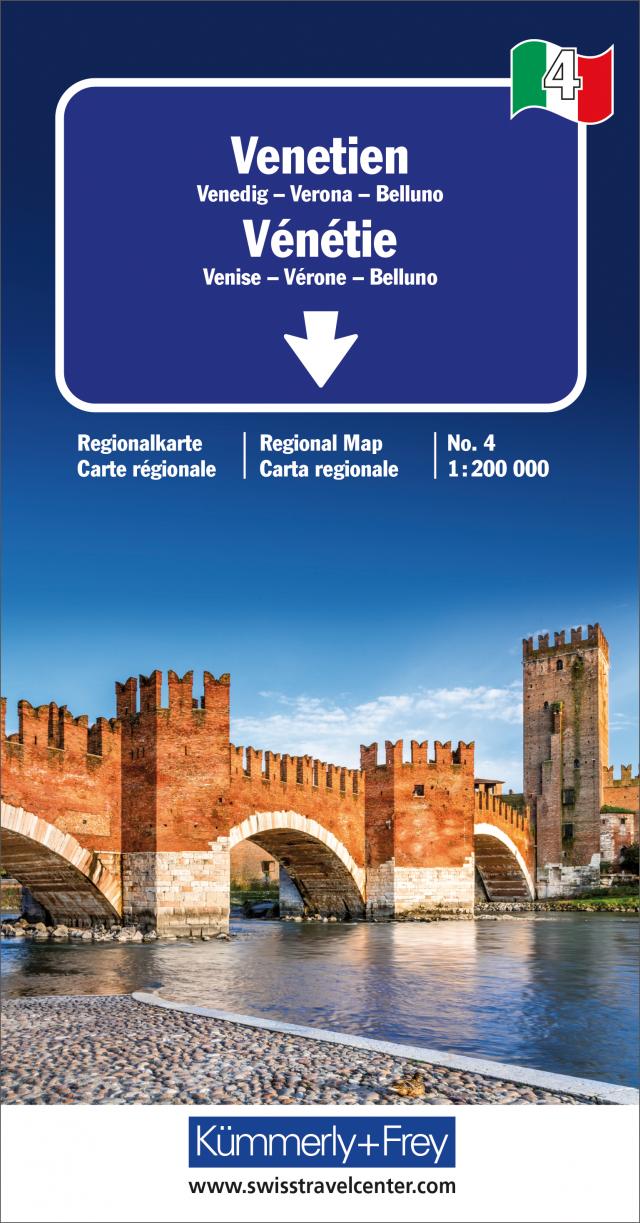 Venetien Regionalkarte Italien Nr. 4 1:200000
