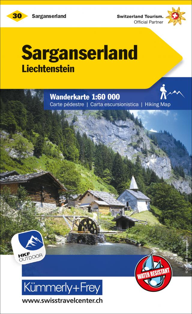 Sarganserland - Liechtenstein Nr. 30 Wanderkarte 1:60 000