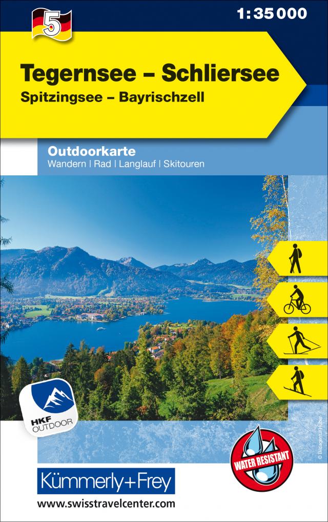 Tegernsee - Schliersee Nr. 05 Outdoorkarte Deutschland 1:35 000