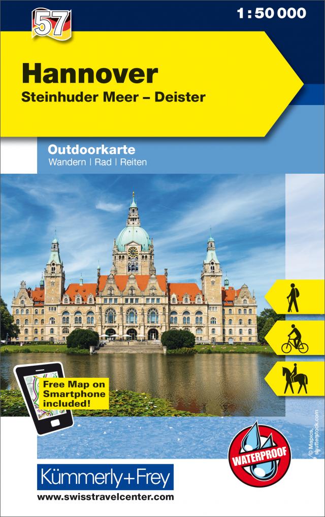 Hannover Steinhuder Meer, Deister Nr. 57 Outdoorkarte Deutschland 1:50 000