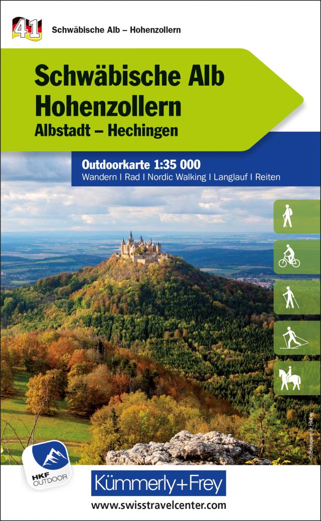 Schwäbische Alb - Hohenzollern Albstadt, Hechingen Nr. 41 Outdoorkarte Deutschland 1:35 000