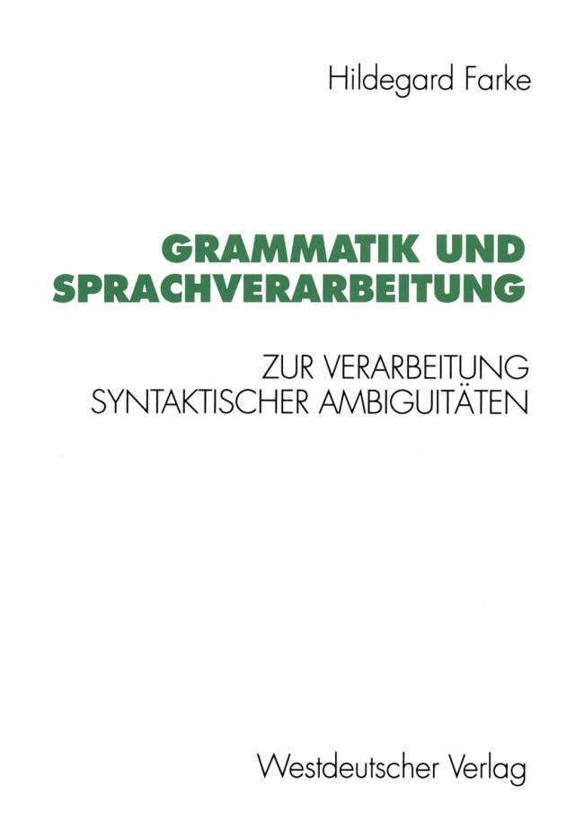 Grammatik und Sprachverarbeitung
