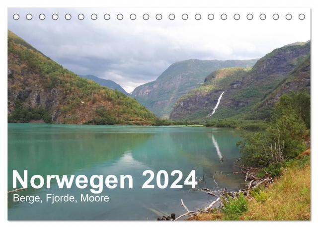 Norwegen 2024 - Berge, Fjorde, Moore (Tischkalender 2024 DIN A5 quer), CALVENDO Monatskalender
