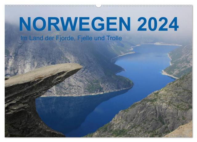 Norwegen 2024 - Im Land der Fjorde, Fjelle und Trolle (Wandkalender 2024 DIN A2 quer), CALVENDO Monatskalender