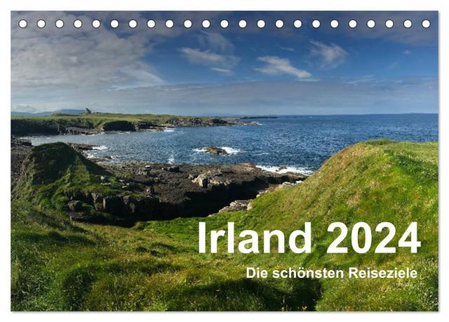 Irland 2024 - Die schönsten Reiseziele (Tischkalender 2024 DIN A5 quer), CALVENDO Monatskalender