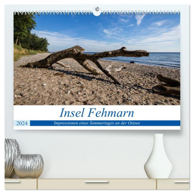 Insel Fehmarn - Impressionen eines Sommertages an der Ostsee (hochwertiger Premium Wandkalender 2024 DIN A2 quer), Kunstdruck in Hochglanz