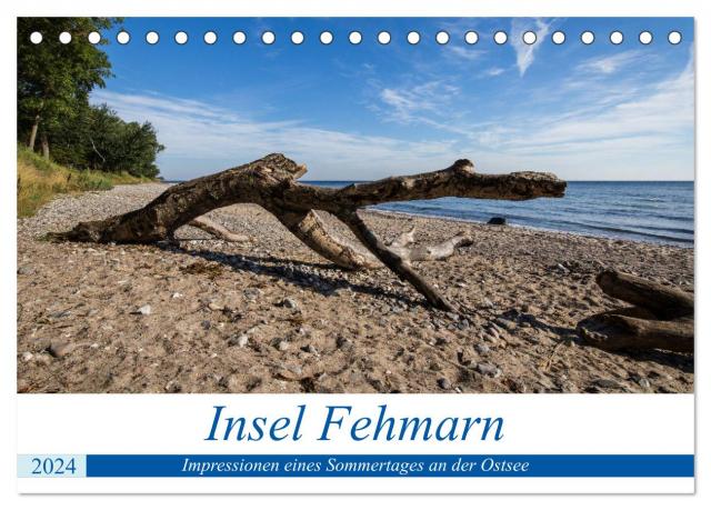 Insel Fehmarn - Impressionen eines Sommertages an der Ostsee (Tischkalender 2024 DIN A5 quer), CALVENDO Monatskalender