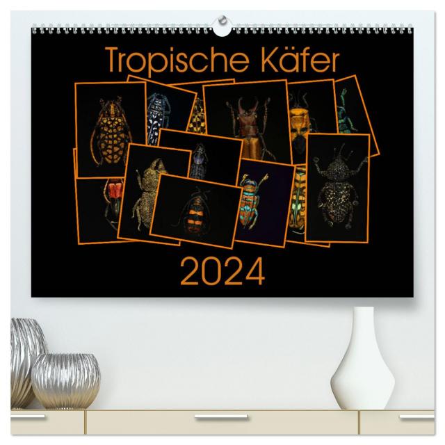 Tropische Käfer (hochwertiger Premium Wandkalender 2024 DIN A2 quer), Kunstdruck in Hochglanz