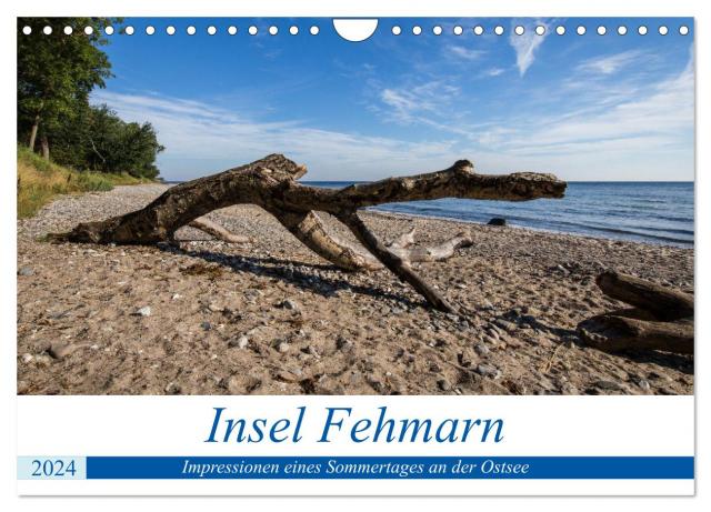 Insel Fehmarn - Impressionen eines Sommertages an der Ostsee (Wandkalender 2024 DIN A4 quer), CALVENDO Monatskalender