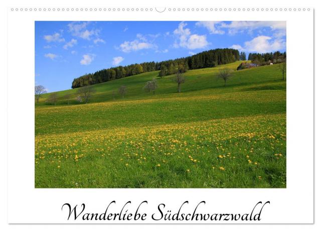 Wanderliebe Südschwarzwald (Wandkalender 2024 DIN A2 quer), CALVENDO Monatskalender