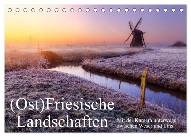 (Ost)Friesische Landschaften (Tischkalender 2024 DIN A5 quer), CALVENDO Monatskalender