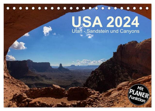 USA 2024 Utah - Sandstein und Canyons (Tischkalender 2024 DIN A5 quer), CALVENDO Monatskalender