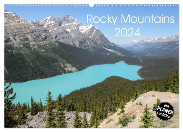 Rocky Mountains 2024 (Wandkalender 2024 DIN A2 quer), CALVENDO Monatskalender