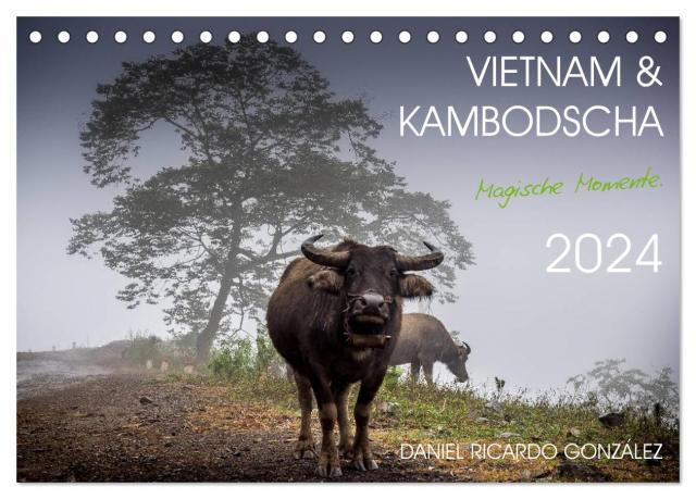 Vietnam und Kambodscha - Magische Momente. (Tischkalender 2024 DIN A5 quer), CALVENDO Monatskalender