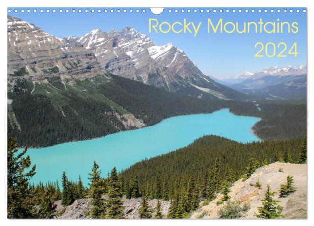 Rocky Mountains 2024 (Wandkalender 2024 DIN A3 quer), CALVENDO Monatskalender