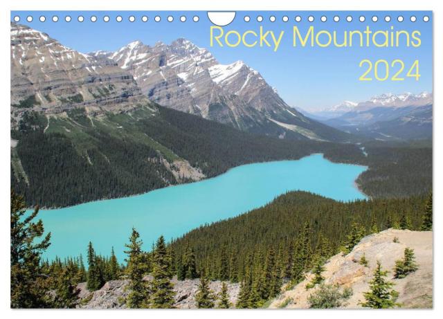 Rocky Mountains 2024 (Wandkalender 2024 DIN A4 quer), CALVENDO Monatskalender