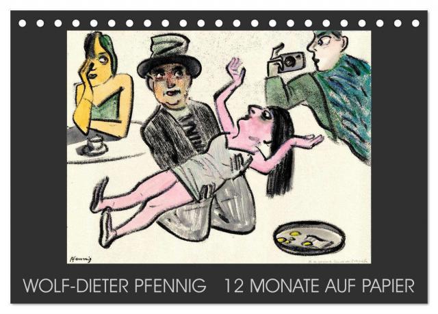 Wolf-Dieter Pfenning – 12 Monate auf Papier (Tischkalender 2024 DIN A5 quer), CALVENDO Monatskalender