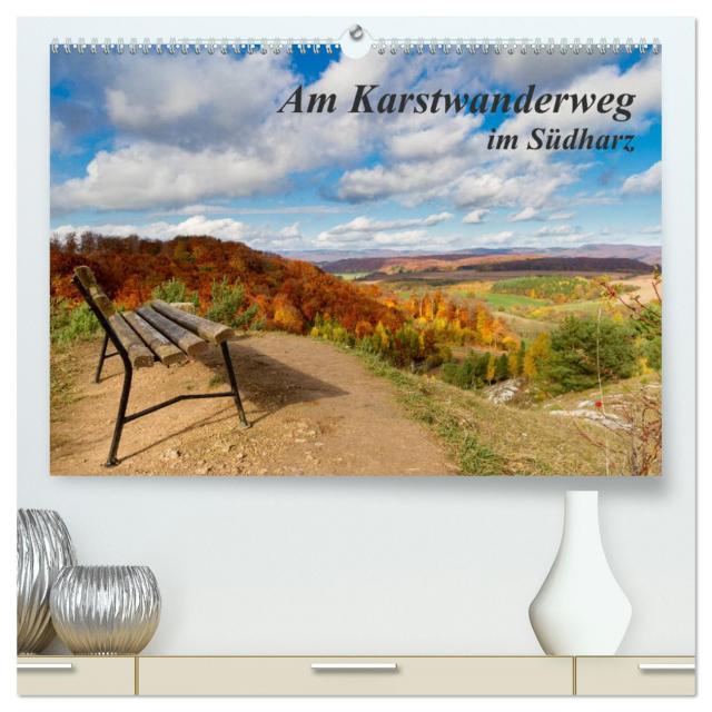 Am Karstwanderweg im Südharz (hochwertiger Premium Wandkalender 2024 DIN A2 quer), Kunstdruck in Hochglanz