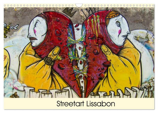 Streetart Lissabon (Wandkalender 2024 DIN A3 quer), CALVENDO Monatskalender