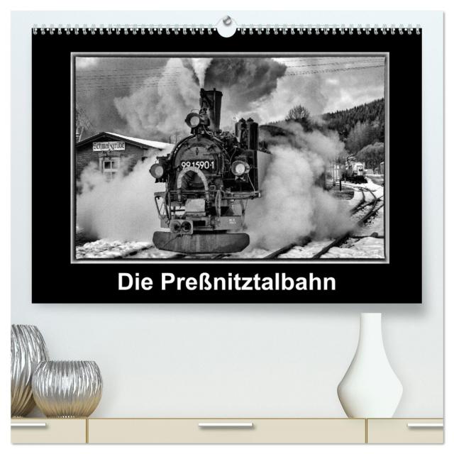 Die Preßnitztalbahn (hochwertiger Premium Wandkalender 2024 DIN A2 quer), Kunstdruck in Hochglanz